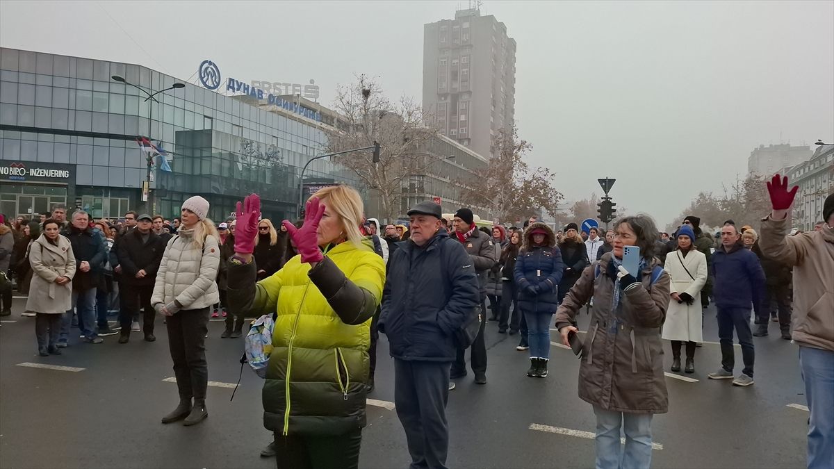 U zoni protesta bio je blokiran saobraćaj, a skup je protekao bez incidenata