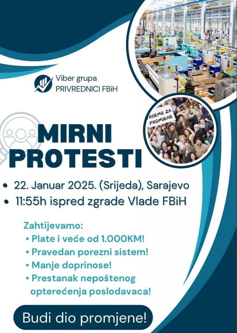Privrednici najavljuju velike proteste zbog odluke o minimalnoj plaći: Radnik plaća, a država troši