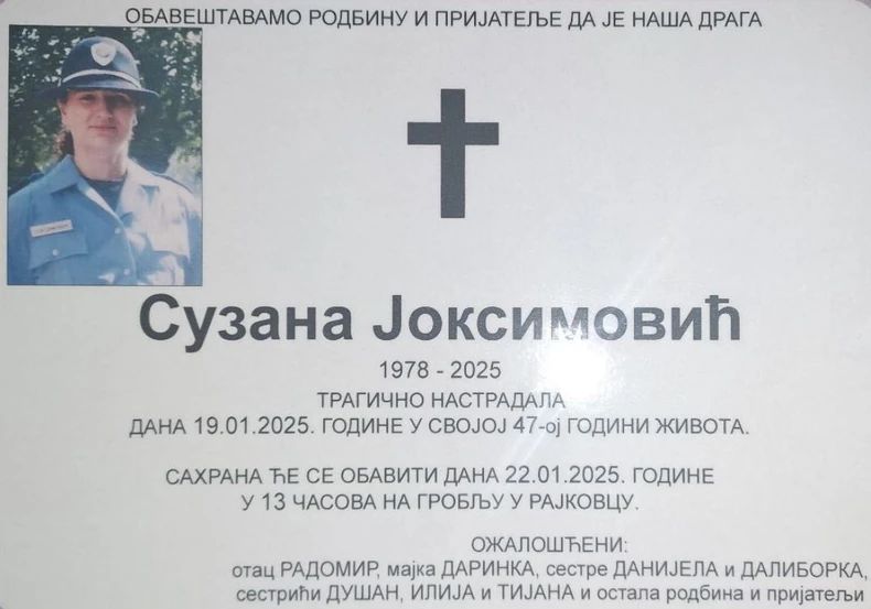 Ne brini za nas, čuvaju nas tvoji anđeli: Potresan govor prijateljice na sahrani stradale policajke