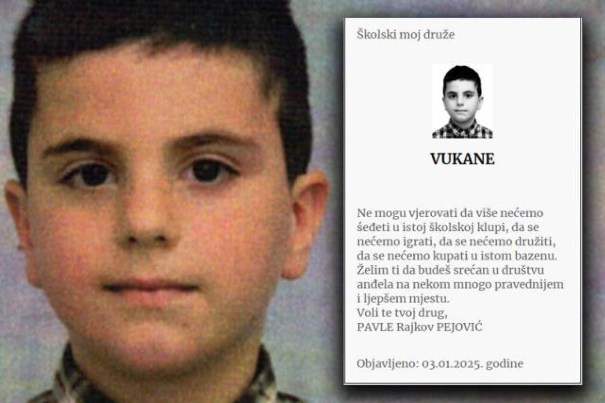Emotivna poruka druga iz klupe najmlađe žrtve masakra na Cetinju: Vukane, ne mogu vjerovati...