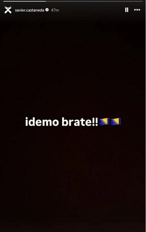 Castaneda je objavio story i dvije riječi na bosanskom jeziku