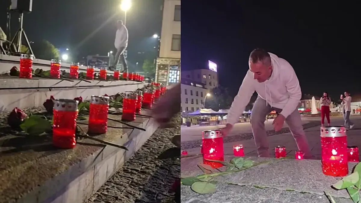 Tuzlak u čast Halida Bešlića na Trgu slobode zapalio 72 svijeće uz 72 ruže