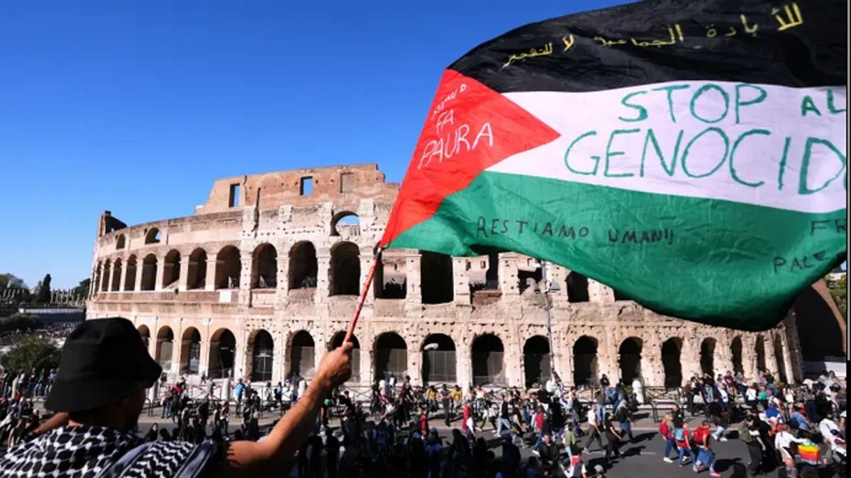 Italija-Izrael: Oko 10.000 ljudi prisustvovalo je propalestinskom maršu