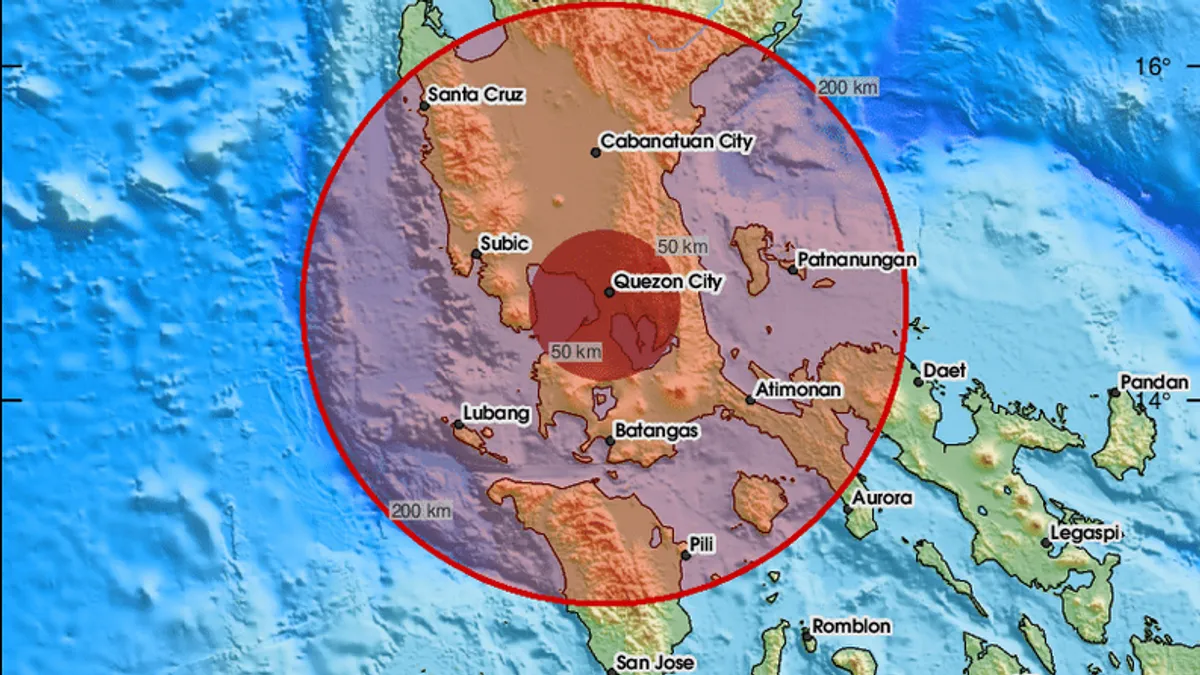 Zemljotres je pogodio obalu grada Bogo u pokrajini Cebu u centralnoj regiji Visayas nešto prije prije 22 sata po lokalnom vremenu u utorak