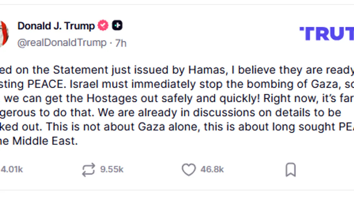 Hamas je zvanično objavio da je spreman osloboditi sve taoce u skladu s okvirom iz Trumpovog plana od 20 tačaka