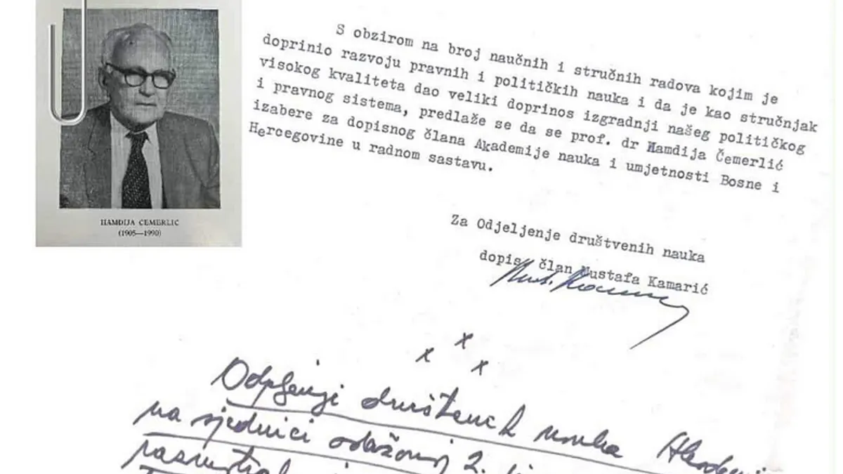 Na FIN-u 'Razgovor o djelima akademika prof. dr.Hamdije Čemerlića'