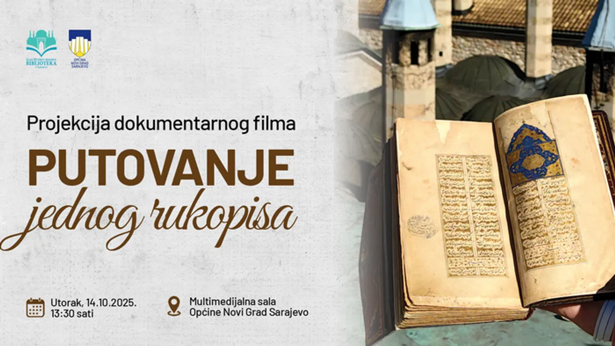 U utorak projekcija filma 'Sarajevski divan: Putovanje jednog rukopisa'