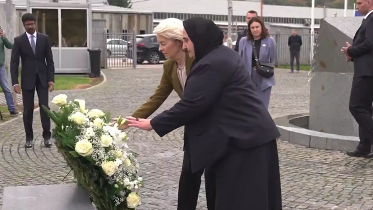 Nakon posjete Srebrenici, Von der Leyen putuje u Sarajevo, gdje će se tokom dana sastati sa članovima Predsjedništva BiH i Krišto