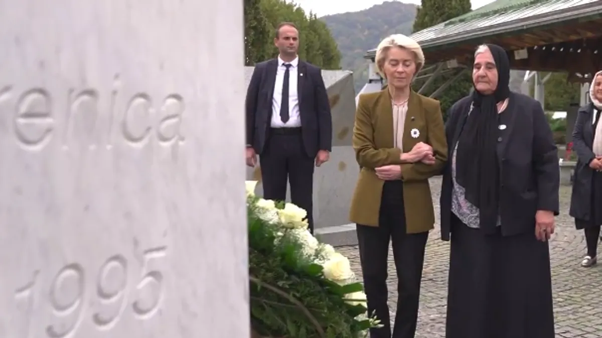 Von der Leyen u Potočarima odala počast žrtvama: EU će uvijek pamtiti genocid u Srebrenici