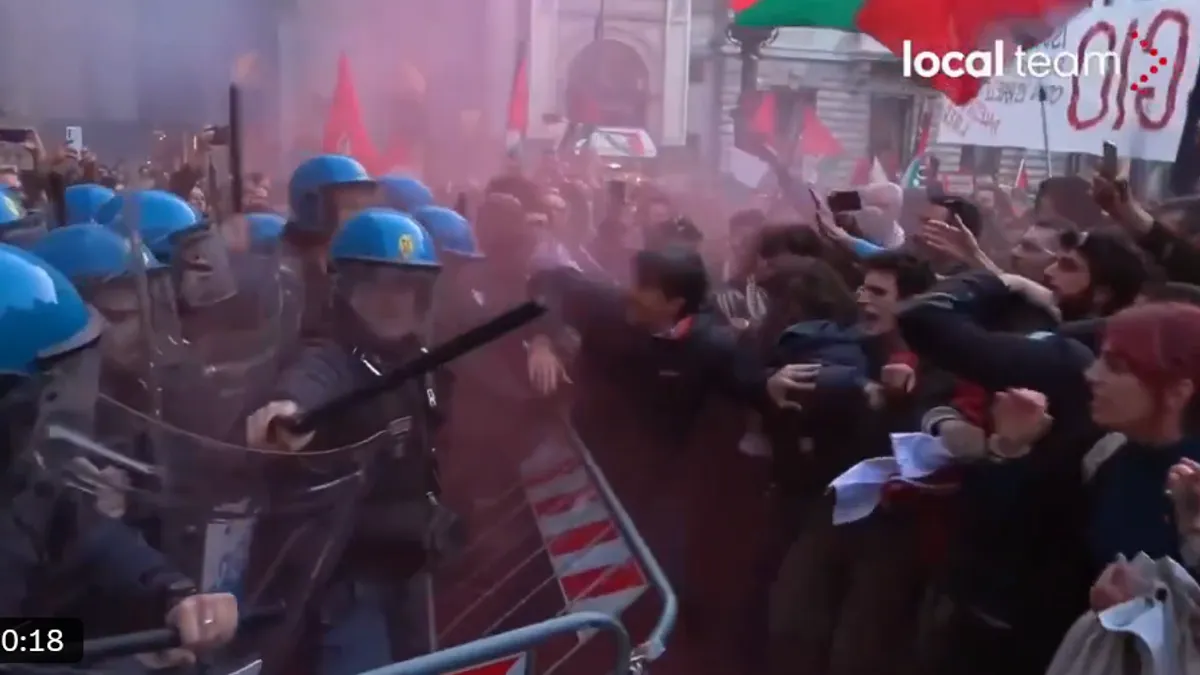 Ne žele sporazum s Tel Avivom! U Milanu izbio sukob policije i propalestinskih demonstranata