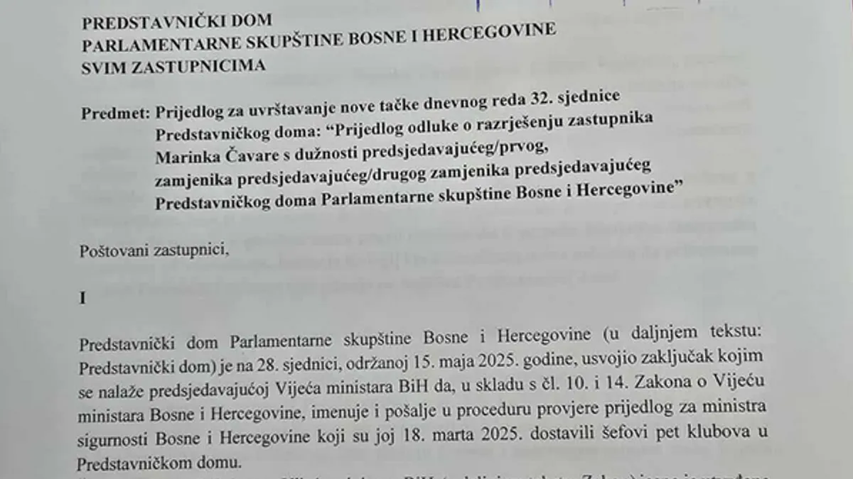 Bit će predložena smjena Čavare: Podržao Krišto u nezakonitom radu