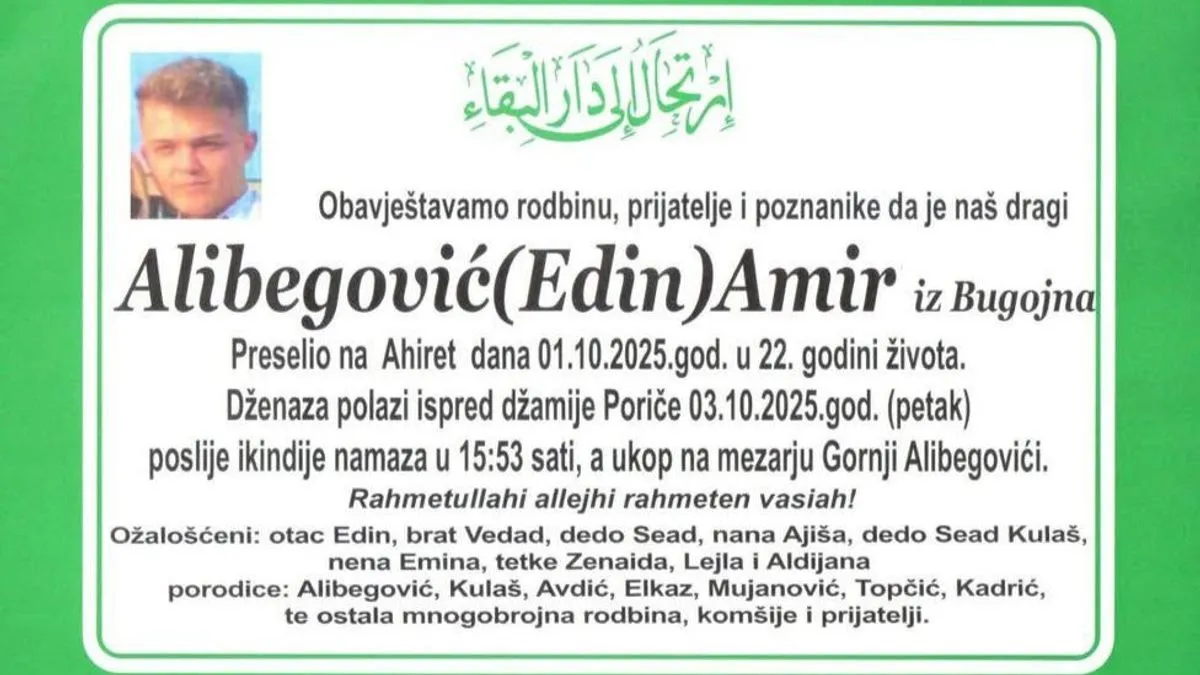 Ova tragična nesreća duboko je potresla lokalnu zajednicu, a porodice, prijatelji i komšije opraštaju se od mladića koji su prerano napustili ovaj svijet.