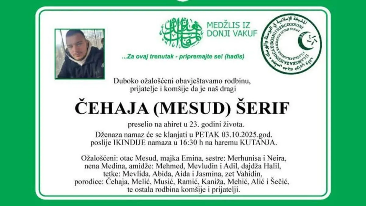 Ova tragična nesreća duboko je potresla lokalnu zajednicu, a porodice, prijatelji i komšije opraštaju se od mladića koji su prerano napustili ovaj svijet.