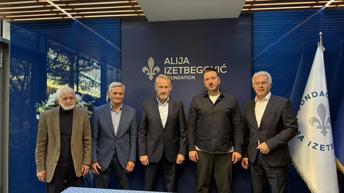 Emir Mejremić dobio poseban poklon od Bakira Izetbegovića na susretu u Fondaciji 'Alija Izetbegović'