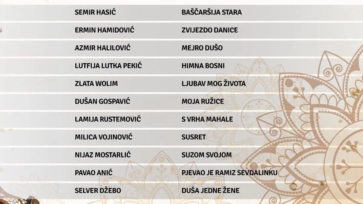 Tuzla u znaku pjesme i tradicije: Takmičarska večer Festivala sevdalinke uz slobodan ulaz