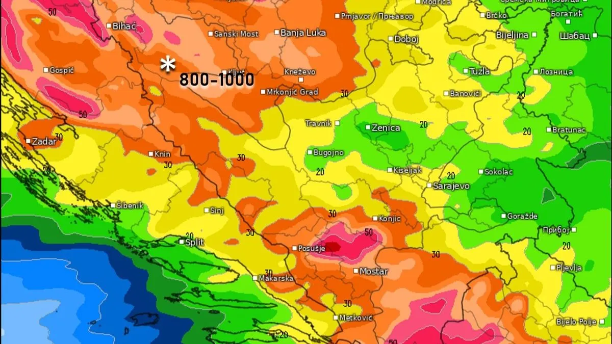Bosnu i Hercegovinu sutra očekuju nove padavine, izraženije nego prethodnih dana