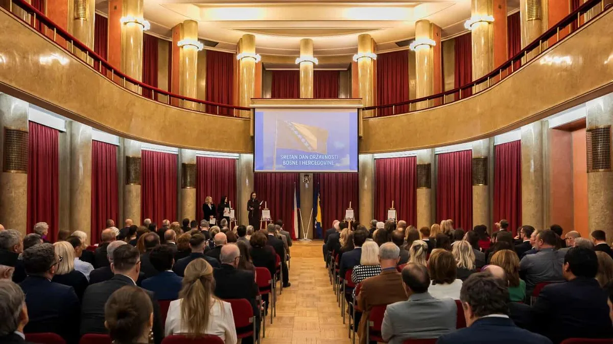 Uoči intoniranja himni BiH i Češke Republike, zastave su u dvoranu unijeli veterani i generali češke Armade