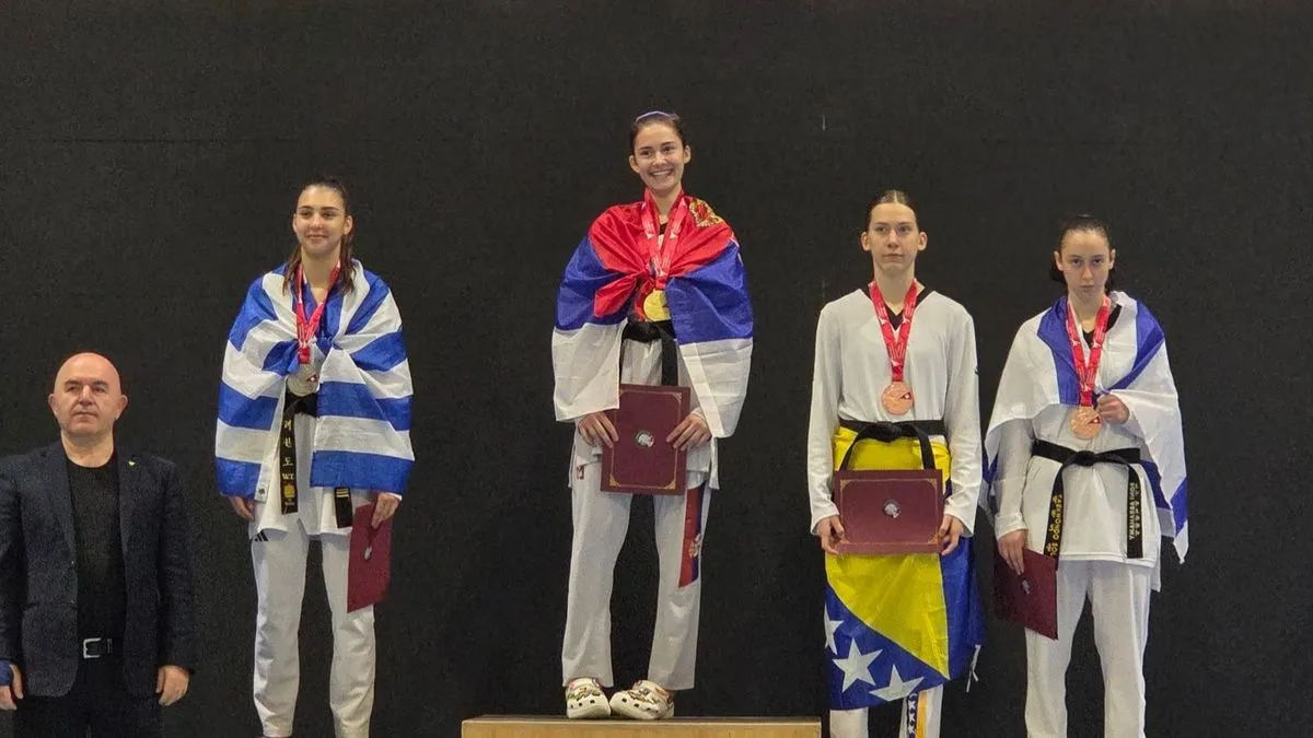 U polufinalnoj borbi mlada takmičarka TKD Novi Grad Sarajevo nažalost je poražena od takmičarke iz Srbije