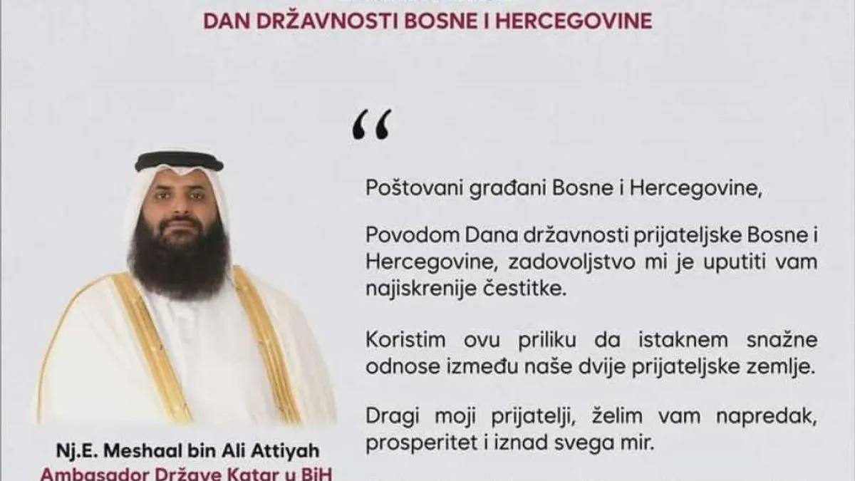 Državni vrh Katara uputio čestitke BiH: Želimo vam napredak, prosperitet i mir