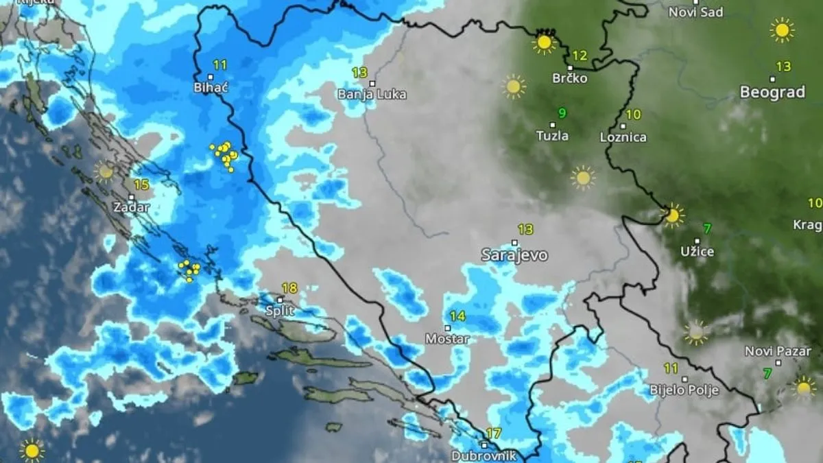 Dodaju da će od utorka, pa do vikenda biti pretežno sunčano vrijeme