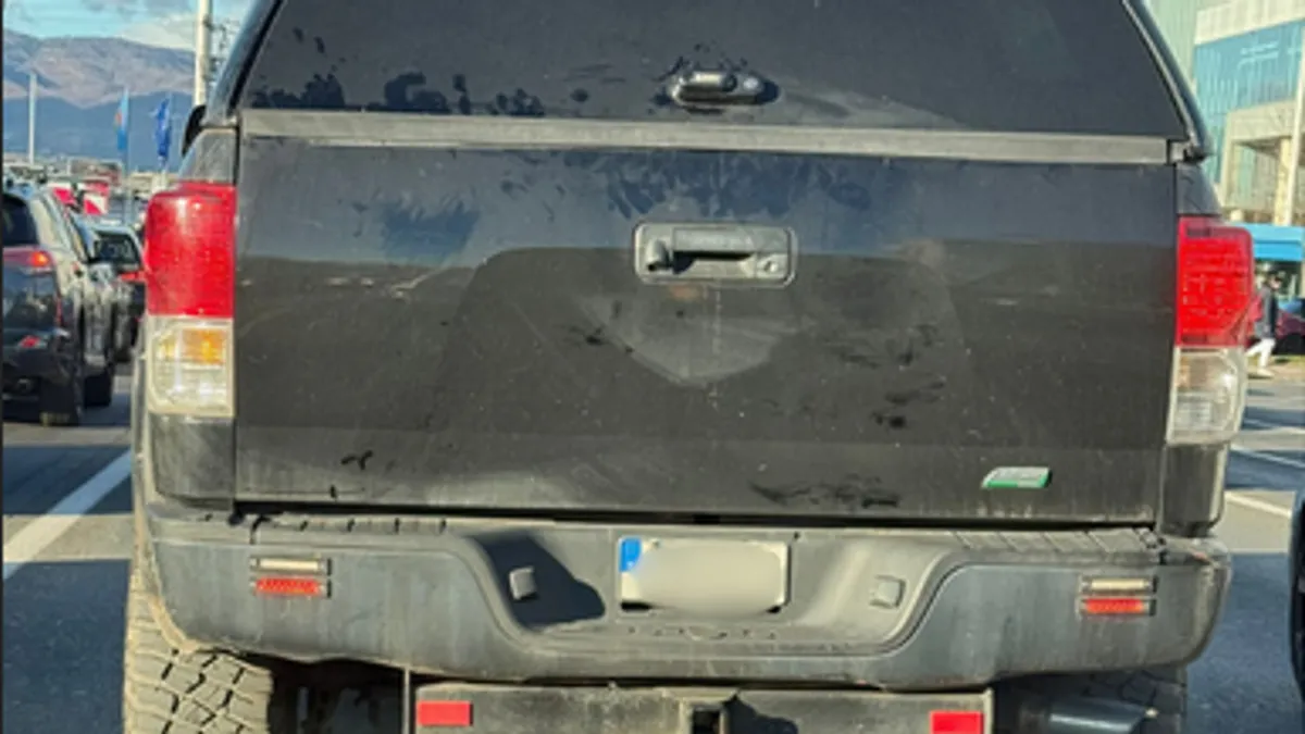 Već sam htjela trubnuti, a onda sam vidjela što mu visi ispod branika, i ostala bez riječi, ispričala je