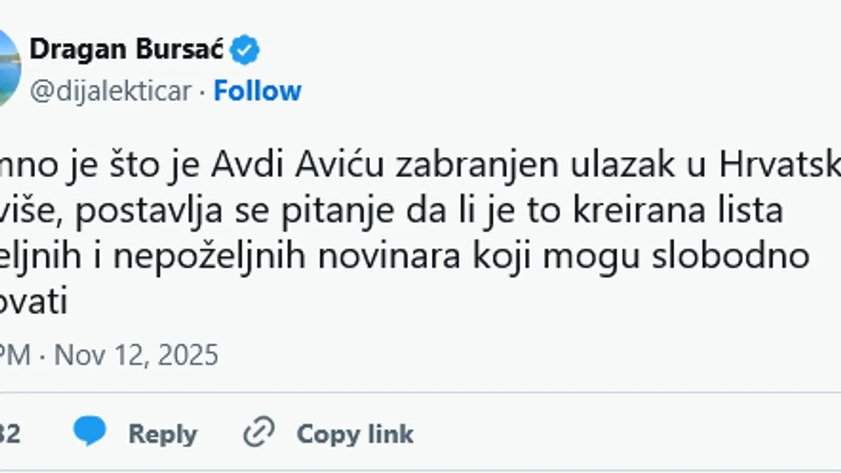 Ovakav potez hrvatskih vlasti mnogi tumače kao jasnu poruku da ta zemlja teško podnosi kritiku...