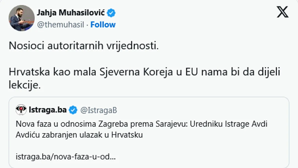 Ovakav potez hrvatskih vlasti mnogi tumače kao jasnu poruku da ta zemlja teško podnosi kritiku...