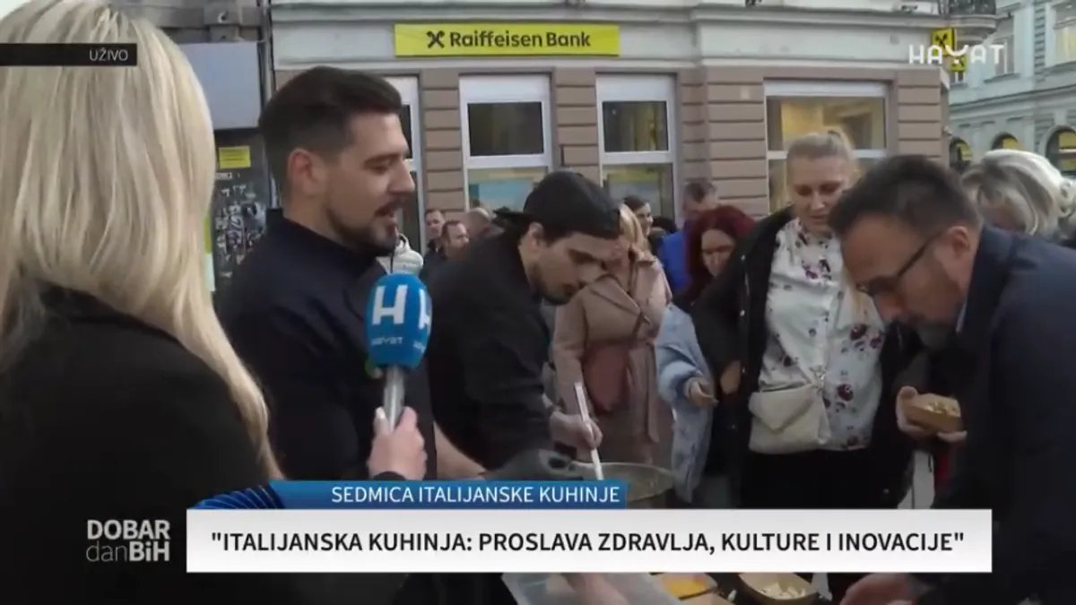 Sarah Eti Castellani, ambasadorica Italije u BiH, je kazala kako se sedmica talijanske kuhinje održava u organizaciji MVP-a Italije širom svijeta pa i u BiH. 