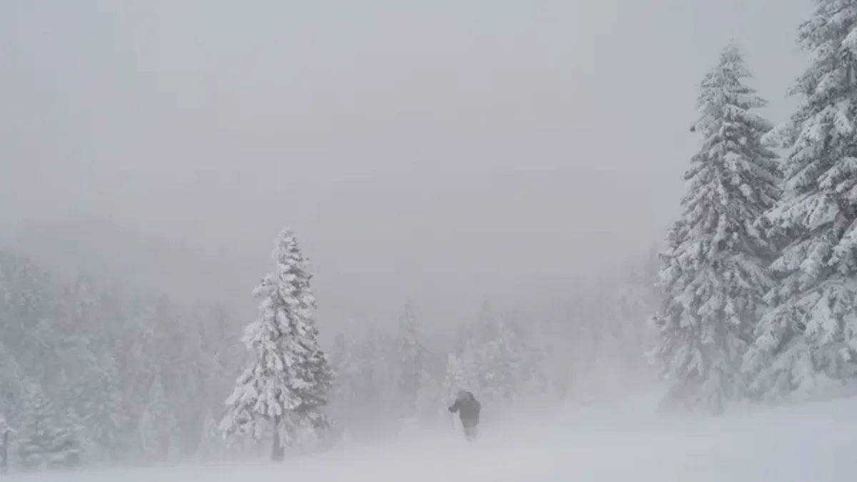 To je područje pogodila snažna snježna oluja s vjetrovima koji su puhali brzinom većom od 193 kilometra na sat