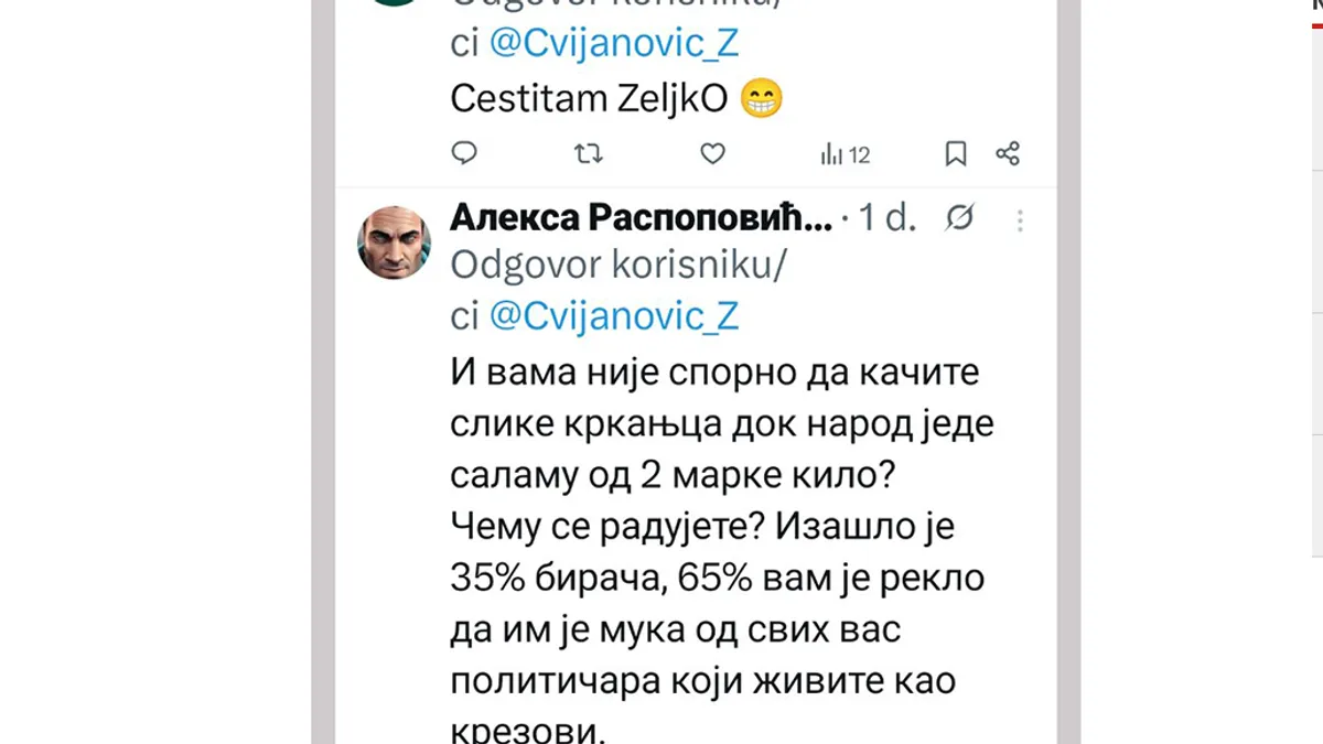 Željka Cvijanović objavila je fotografiju iz restorana u kojem je vrh SNSD-a proslavio sumnjivu izbornu pobjedu na vanrednim entitetskim izborima.