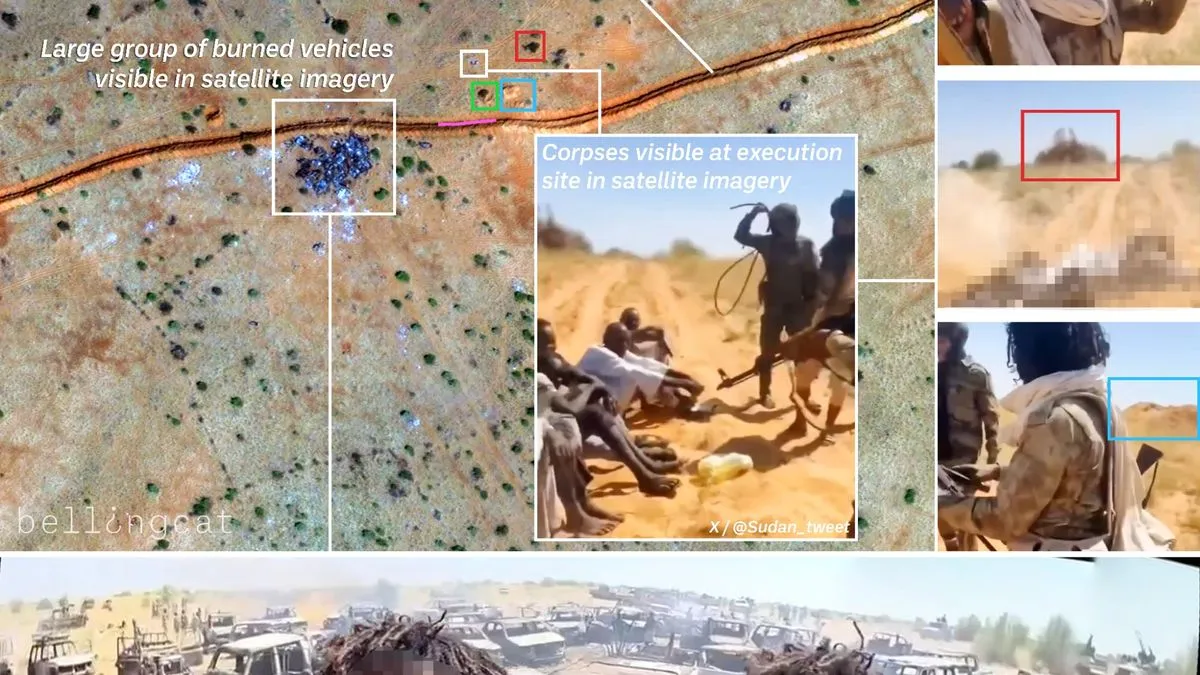 Borci se smiju dok jure u kamionetu pored devet beživotnih tijela