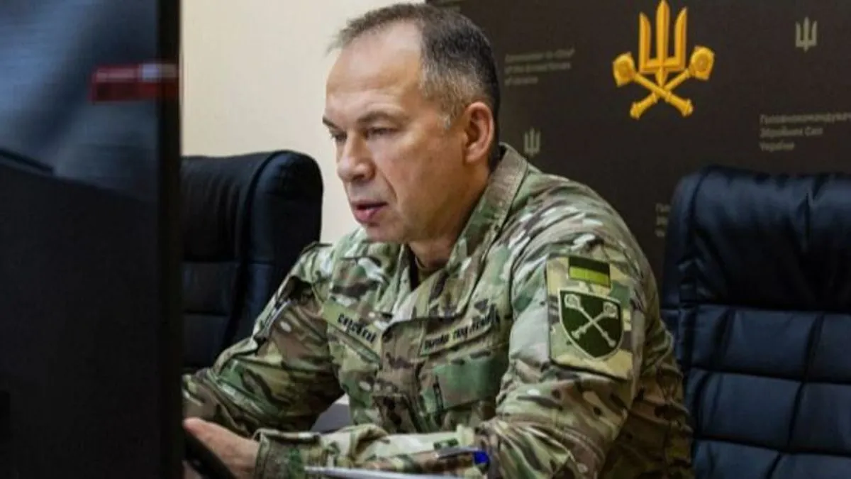 Govoreći o vođenju rata, Sirski ističe da je cilj maksimalno iscrpiti rusku vojsku i resurse