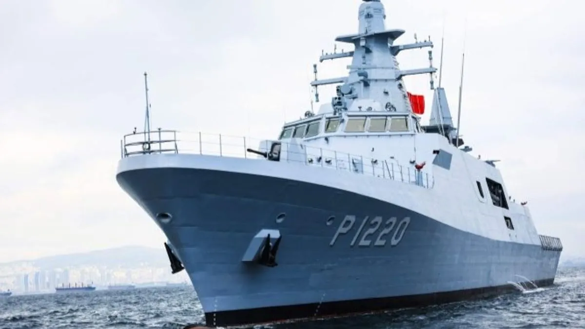 Ratni brod Akhisar, završen prošle godine u komandnom brodogradilištu u Istanbulu, sada je predan Rumunskim ratnim mornaricama.