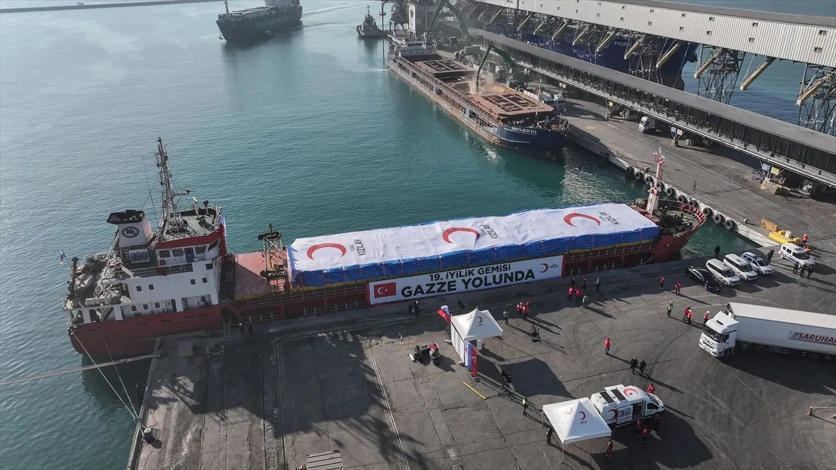 Turski Crveni polumjesec šalje humanitarni brod iz Mersina dok se napori za pomoć ubrzavaju nakon prekida vatre u Gazi