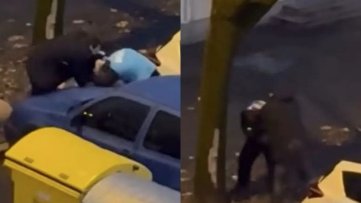 Na snimku napada vidi se kako napadač jednog od radnika udara šakama i koljenom u glavu