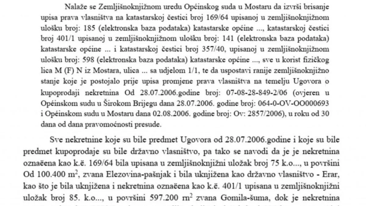 Iako presuda formalno ne sadrži finansijske procjene, njene posljedice su dalekosežne. 