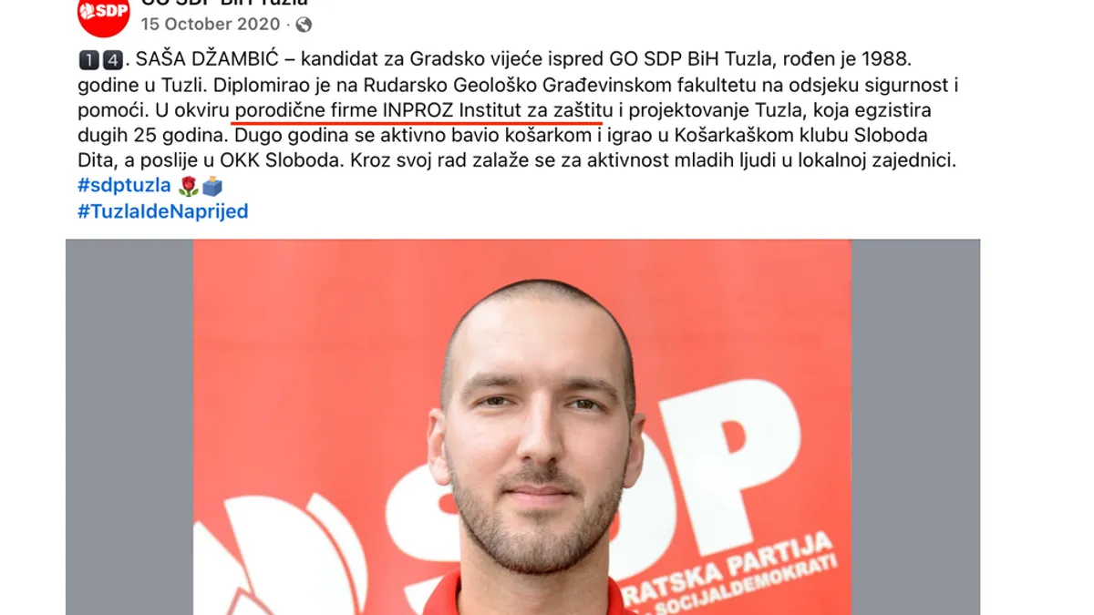 Direktor Doma penzionera Tuzla sve poslove protupožarne zaštite dodjeljivao firmi stranačkog kolege