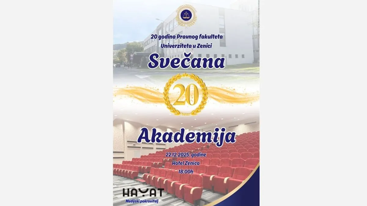 Pravni fakultet u Zenici obilježava 20 godina rada: Svečana akademija 22. decembra
