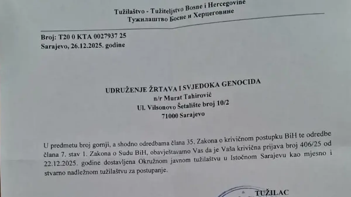 Voditeljica je, između ostalog, ustvrdila da im "te iste komšije danas hrle u zagrljaj i da žele živjeti sa, kako vole da kažu, genocidnim Srbima"