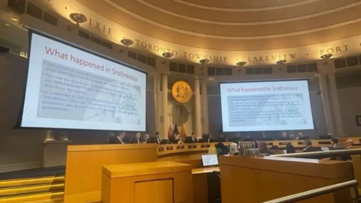 Historijski trenutak: Kanadski grad Mississauga usvojio Rezoluciju o genocidu u Srebrenici