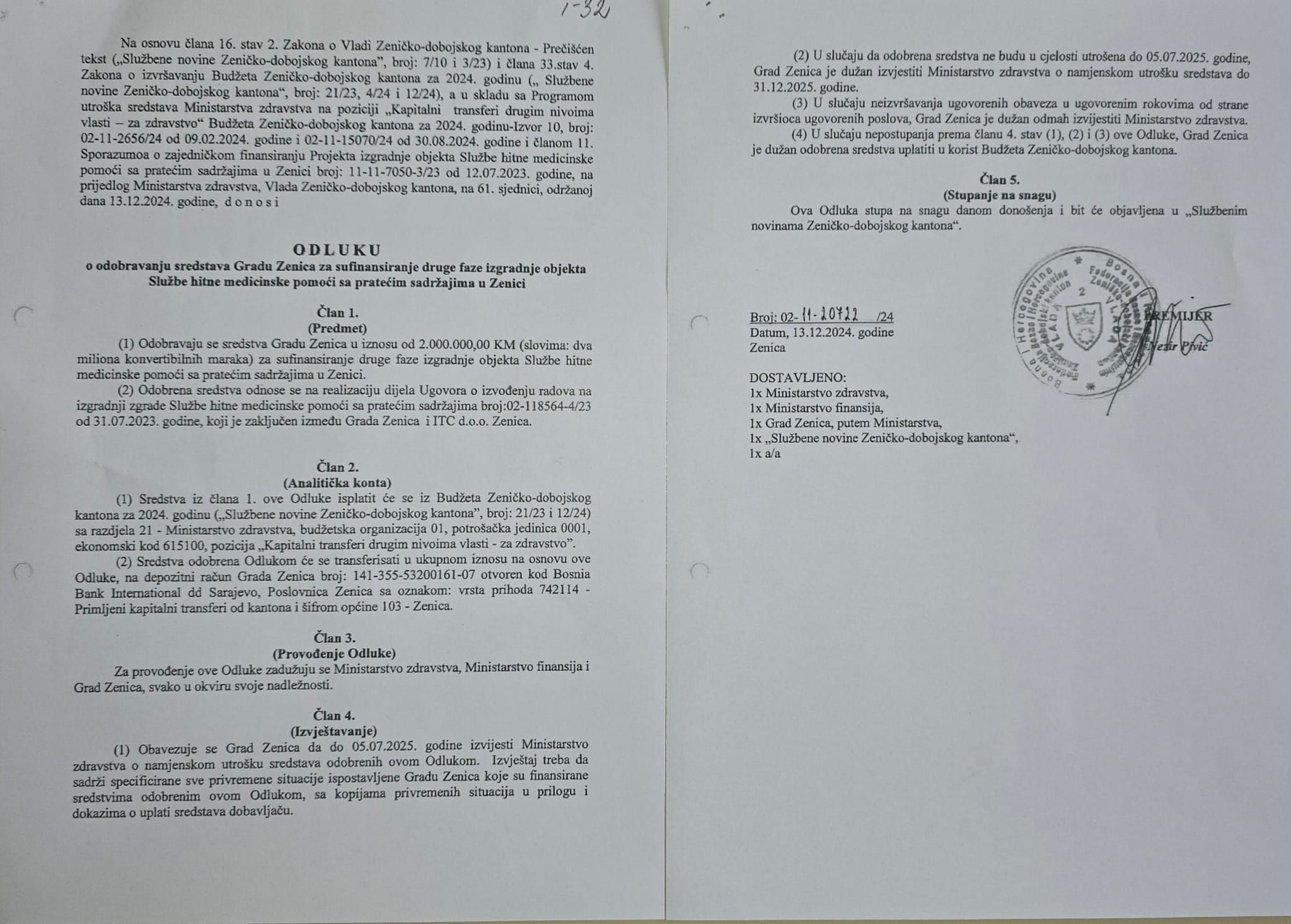 Premijer Pivić: Kasumović ne govori istinu, kanton je u Zenicu uložio desetine miliona