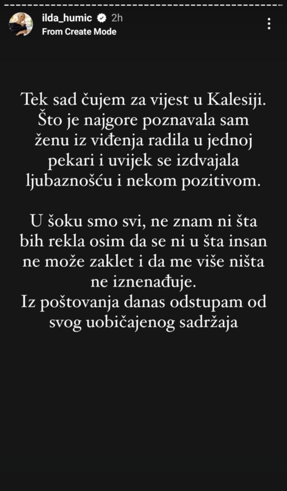 Ilda Humić: Poznavala sam Inelu iz viđenja, izdvajala se ljubaznošću