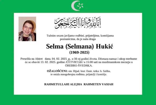 Selma Hukić je godinama živjela u Tuzli, pa se preselila u Örebro zbog snova o boljoj budućnosti