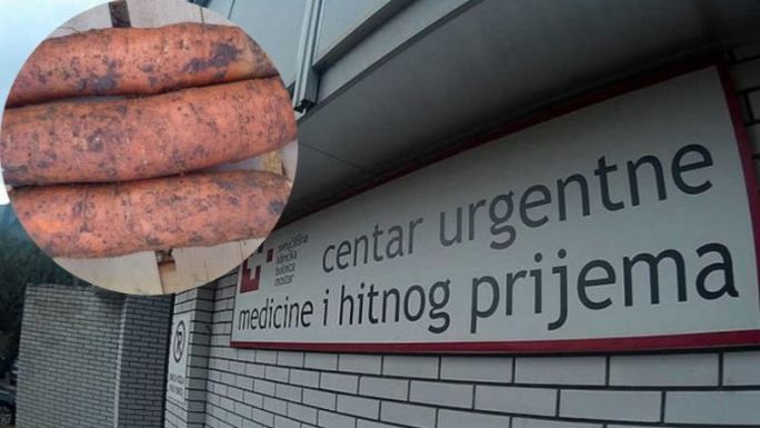 Naime, u izuzetno zahtjevnoj i teškoj intervenciji, uspjeli su ukloniti mrkvu iz analnog otvora pacijenta iz Gruda