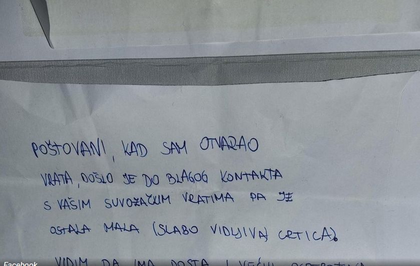 Vrata od auta mi i inače izgledaju poput klizališta nakon hokejaške utakmice te uz najbolju volju nisam mogla detektirati učinjenu 'štetu'", napisala je