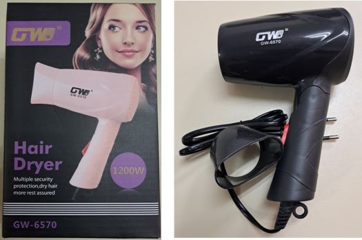 Kod svih proizvoda površina poprečnog presjeka provodnika u napojnom kablu manja je od minimalno dozvoljene.