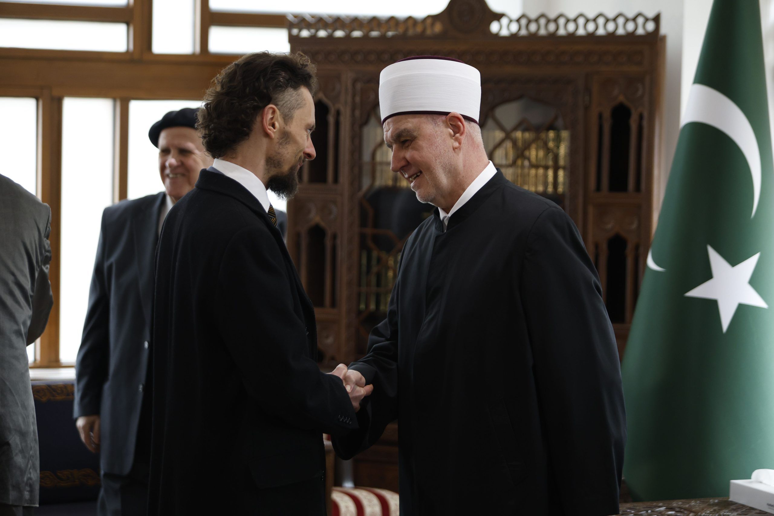 Upriličeno bajramsko čestitanje kod reisu-l-uleme Huseina ef. Kavazovića