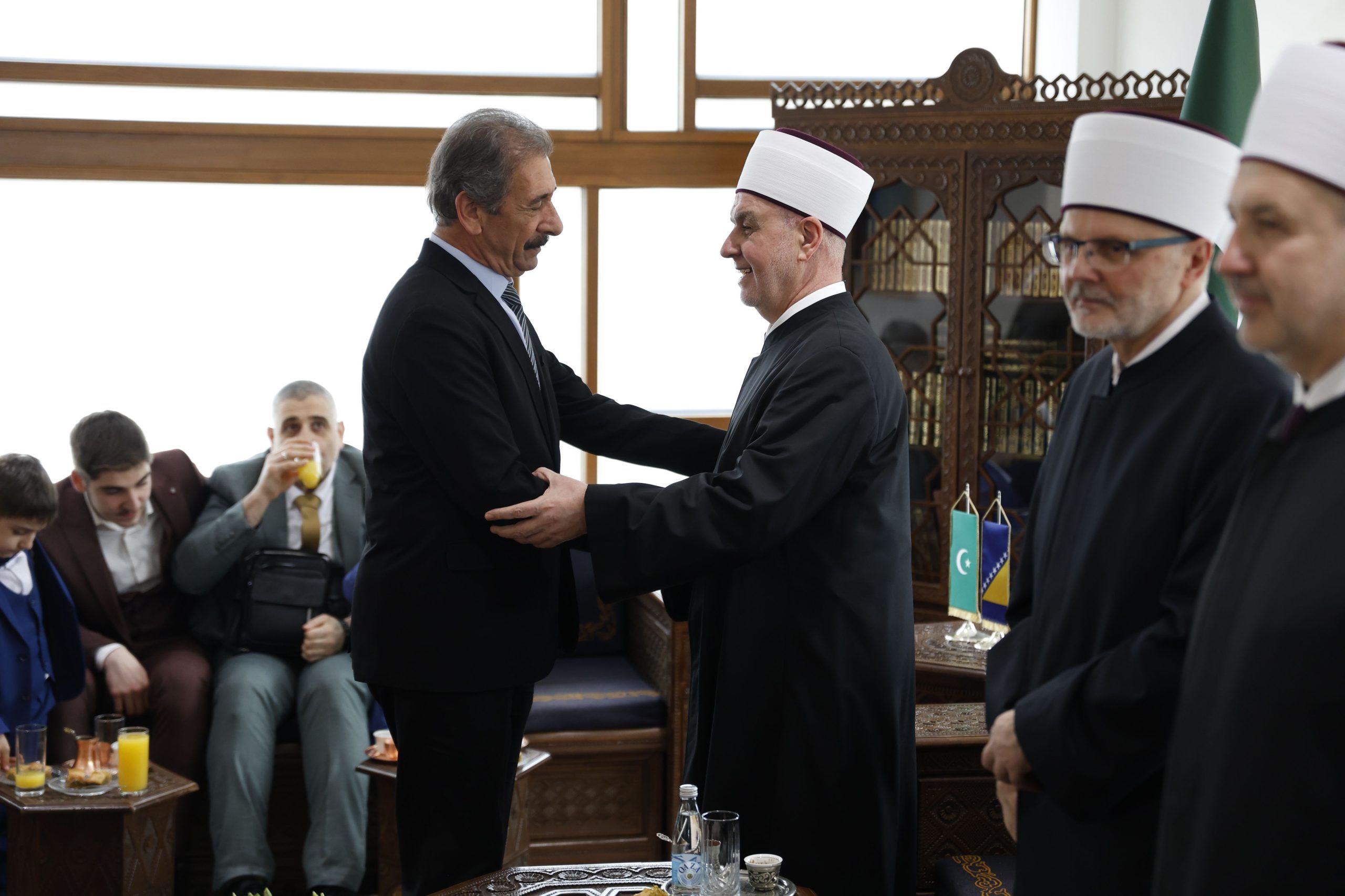 Upriličeno bajramsko čestitanje kod reisu-l-uleme Huseina ef. Kavazovića