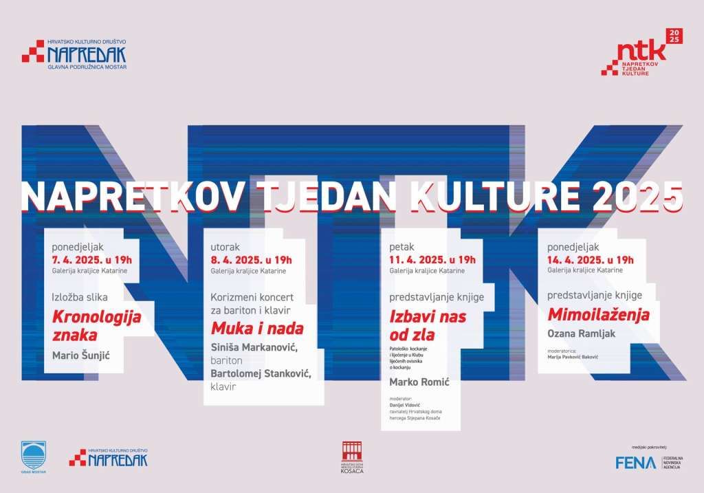 Četiri kulturna događaja na ovogodišnjem izdanju Napretkova tjedna kulture