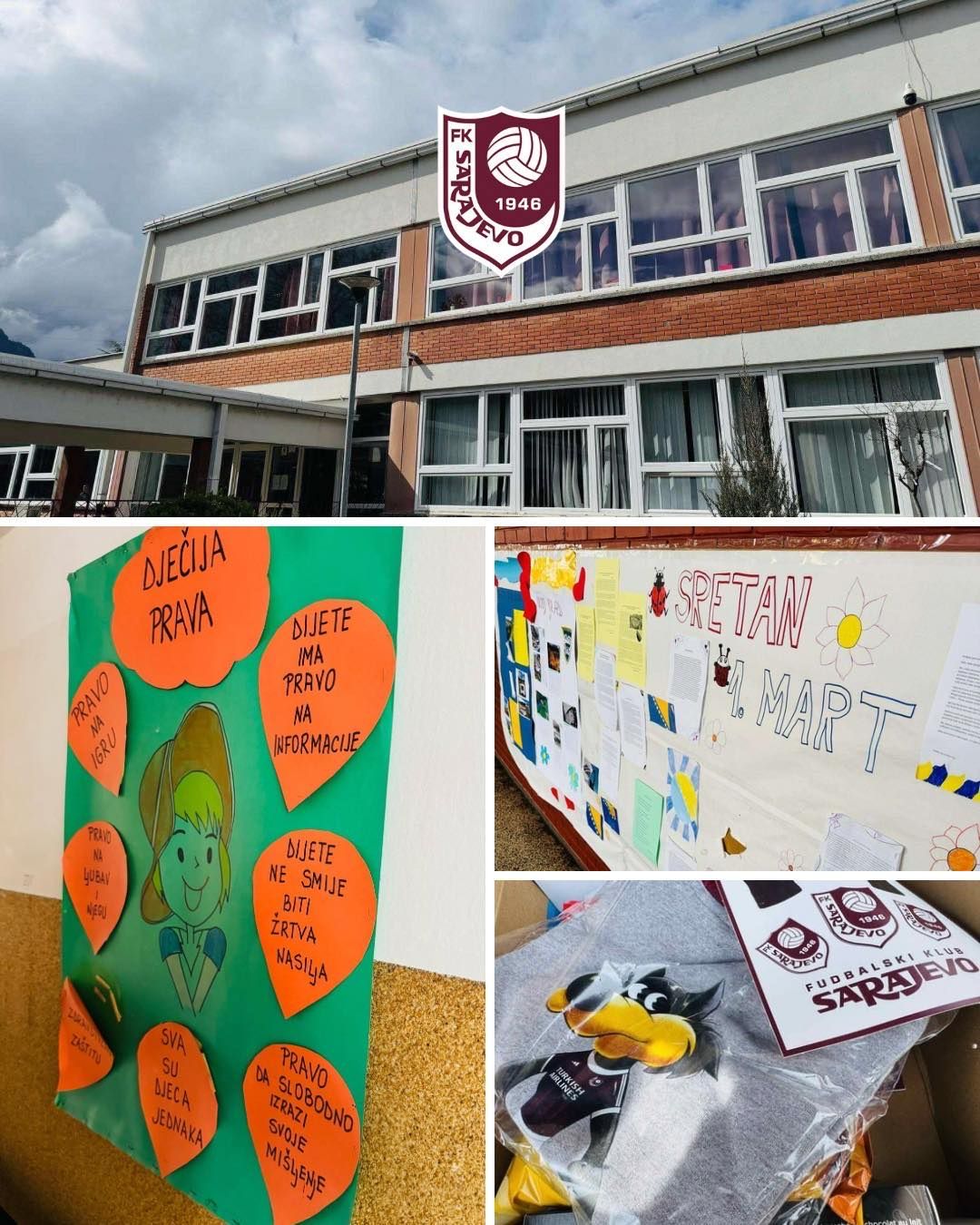 FK Sarajevo ponovo uz mališane, obradovali Osnovnu školu u Jablanici